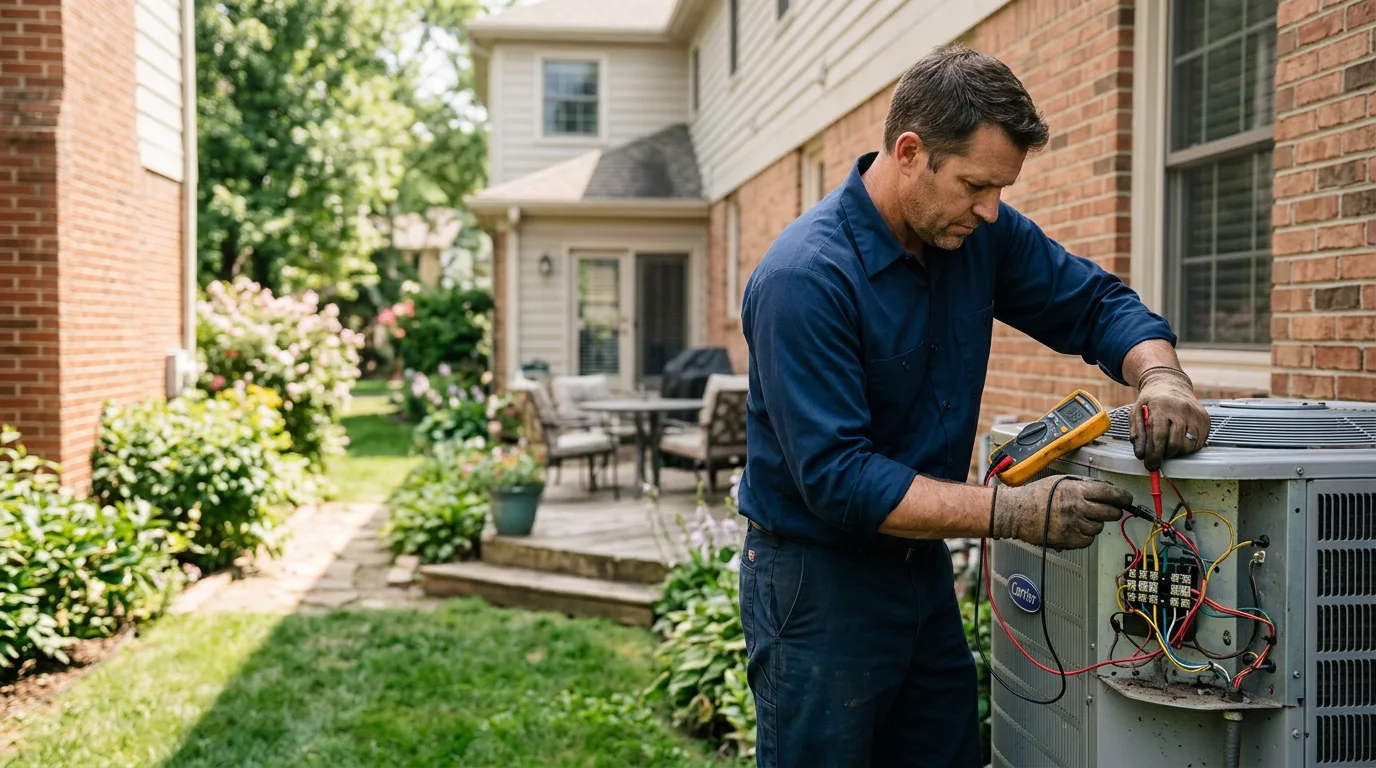 HVAC technician working near Fruitland, UT